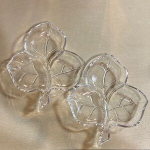 Vintage 1960s Hazel Atlas Maple Leaf Divided Dish